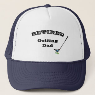 GOLF - Retired Golfing Dad, Cool Golf Trucker Hat
