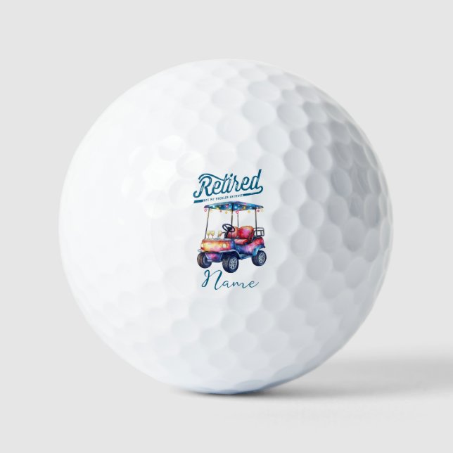Golf Retired  Not My Problem Anymore for golfer  Balls (Front)