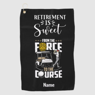 Golf Retired Police Officer Golfer Retirement Golf Towel
