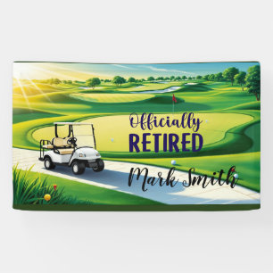Golf retirement banner