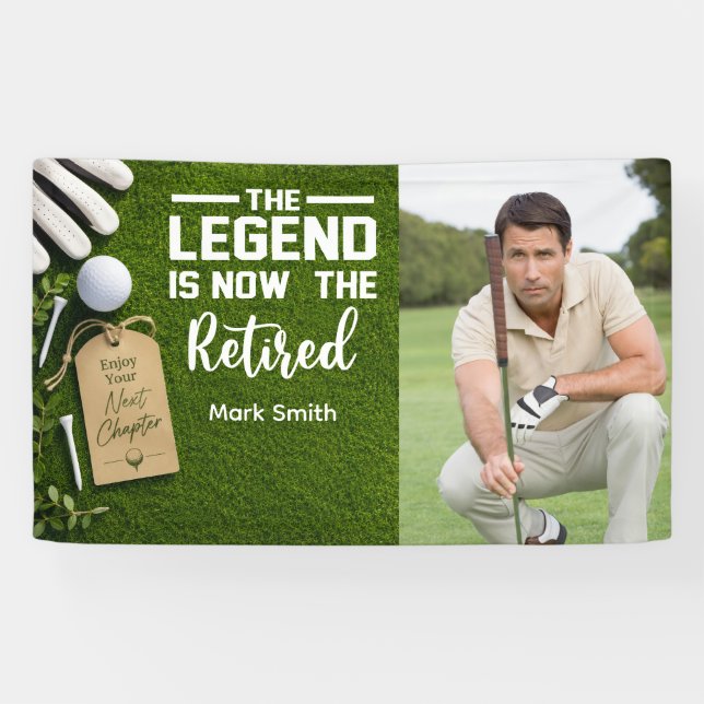 Golf  Retirement create your own photo Banner (Horizontal)