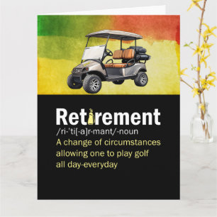 Golf Retirement definition for golfer Card