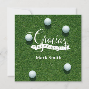 Golf retirement for golfer Gracias Thank You Card