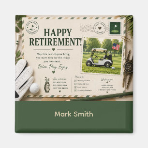 Golf retirement for golfer magnet