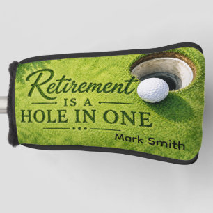 GOLF RETIREMENT for Golfer on green grass Head Cover