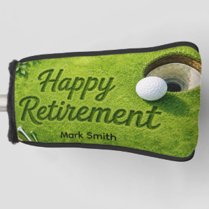 GOLF RETIREMENT for Golfer on green grass Head Cover
