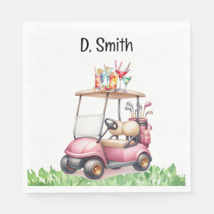 Golf retirement  for woman golfer napkin