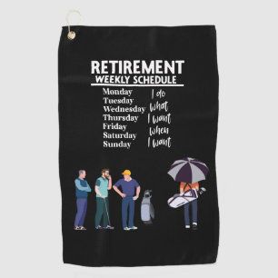Golf Retirement funny saying for golfer Golf Towel