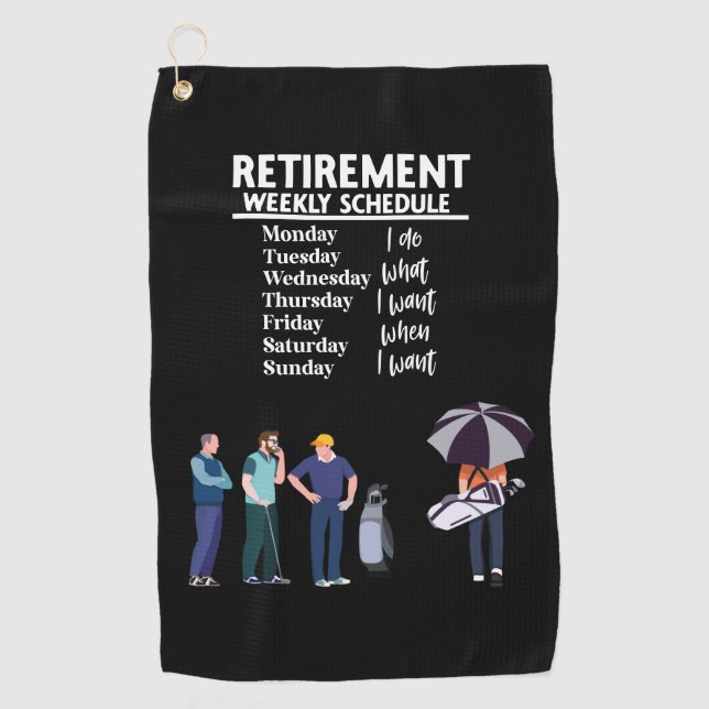 Golf Retirement funny saying for golfer   Golf Towel (Front)