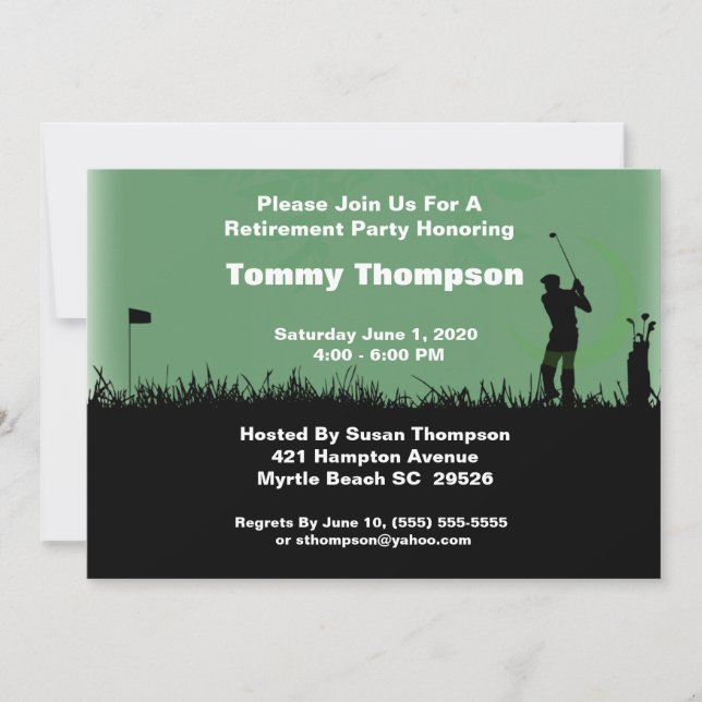 Golf Retirement Invitation (Front)