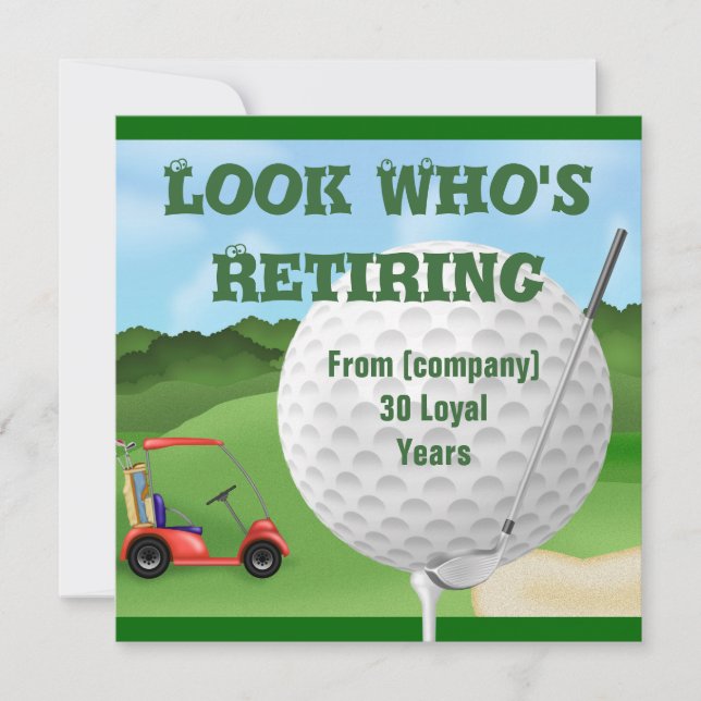 Golf  Retirement Invitations TEMPLATE (Front)