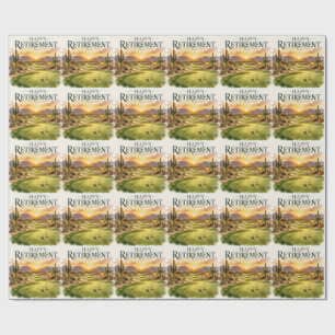 Golf Retirement Party in Arizona Wrapping Paper