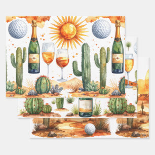 Golf Retirement Party in Arizona Wrapping Paper Sheet