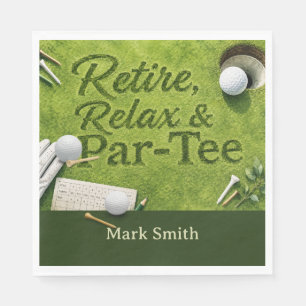 GOLF RETIREMENT Party on the green Napkin
