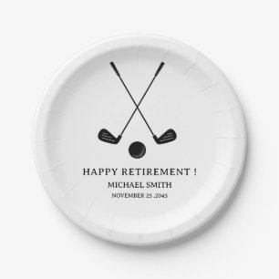 Golf Retirement Party Paper Plate