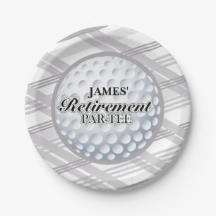 Golf Retirement Party Plates