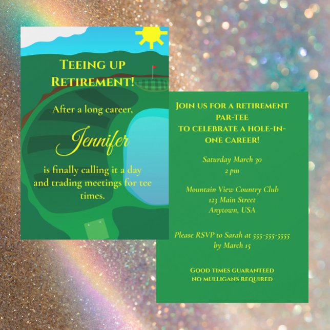 Golf Retirement Party, Tee Time Retirement Invitation (Creator Uploaded)