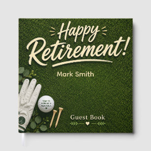 Golf Retirement r par tee for golfer Guest Book