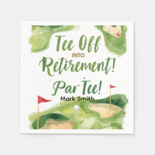 GOLF RETIREMENT Tee off ParTee for golfer Napkin