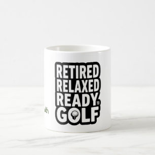 Golf retirement text quotes for golfer coffee mug