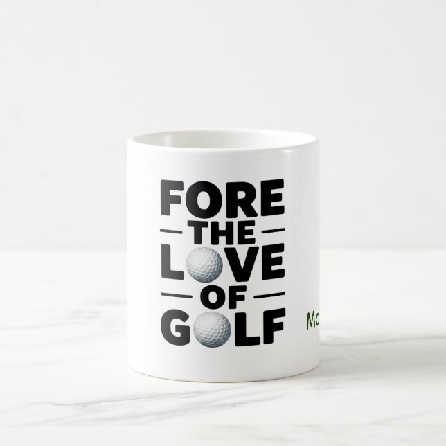 Golf retirement text quotes for golfer coffee mug (Center)