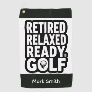 Golf retirement text quotes for golfer towel