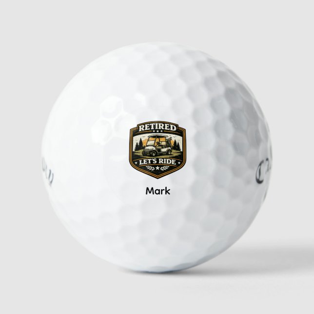 Golf retirement themed for golfer balls (Front)