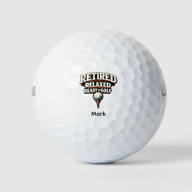 Golf retirement themed for golfer balls (Front)