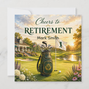 Golf Retirement Themed for Golfer on the Course Card