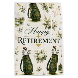 Golf Retirement Themed for Golfer on the Course Medium Gift Bag