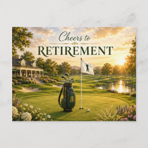 Golf Retirement themed for golfer on the course Postcard
