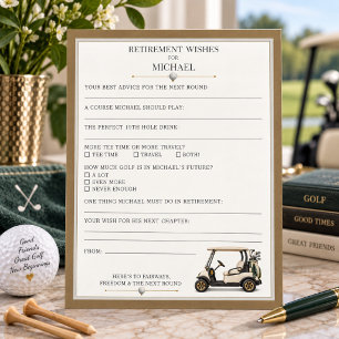Golf Retirement Wishes & Advice Card