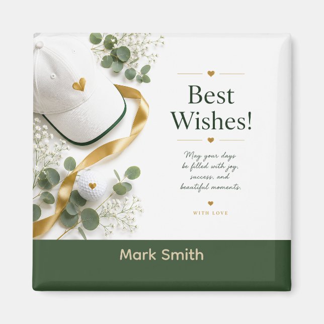 Golf  retirement Wishes  for golfer  Magnet (Front)
