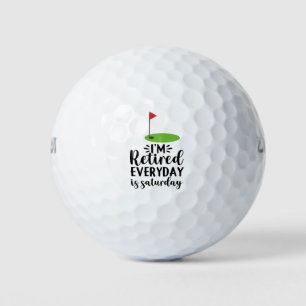 Golf  Retirement with golf flag funny saying Golf Balls