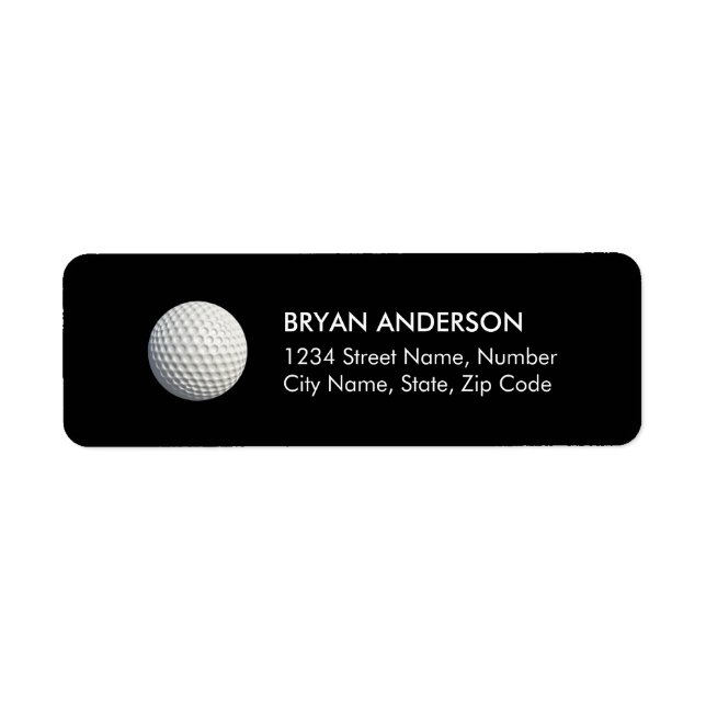 Golf Return Address Label (Front)