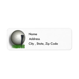 Golf Return Address Label