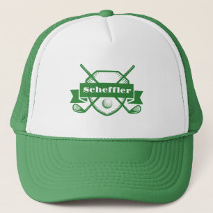 Golf Royal Crest Custom Name Personalised Golfer Trucker Hat