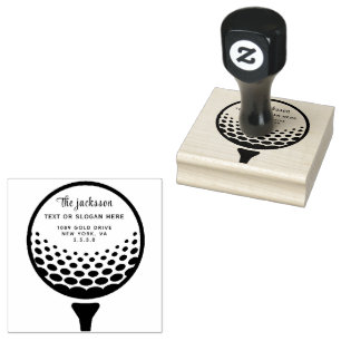 Golf rubber stamp