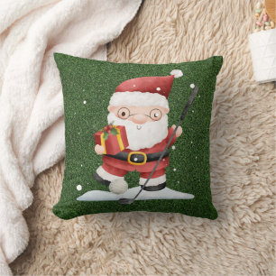 Golf Santa Claus Christmas themed Cushion