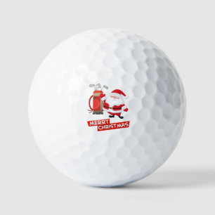  Golf Santa Claus golfer Merry Christmas   Golf Balls