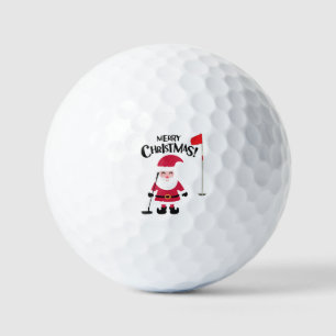  Golf Santa Claus golfer Merry Christmas  Golf Balls