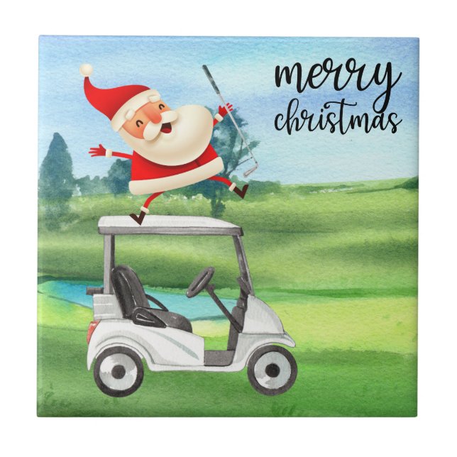 Golf Santa Claus is golfing on Christmas Tile (Front)