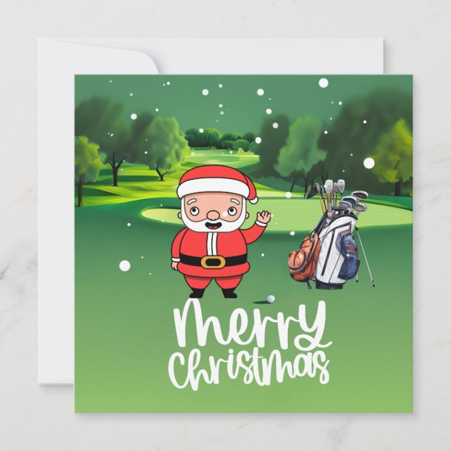 Golf Santa is Playing Golf on Christmas Day (Front)