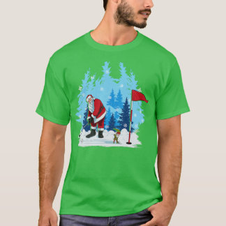 Golf Santa Putting Golfing Golfer Christmas Sports T-Shirt