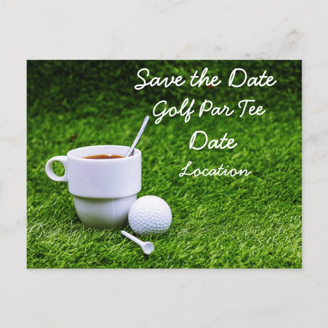 Golf  Save the Date for Golfer Party  Postcard (Front)