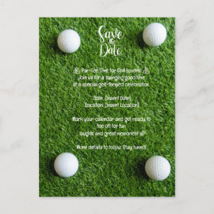 Golf Save the Date: Golf-Themed Party Invitation Postcard