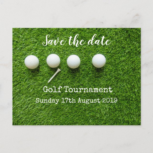 Golf Save the date Golf Tournament  Announcement Postcard (Front)