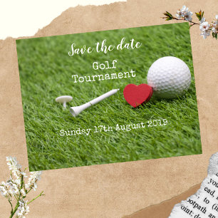 Golf Save the date Golf Tournament  Announcement  Postcard