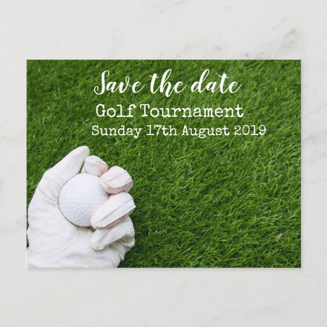 Golf Save the date Golf Tournament  Announcement Postcard (Front)