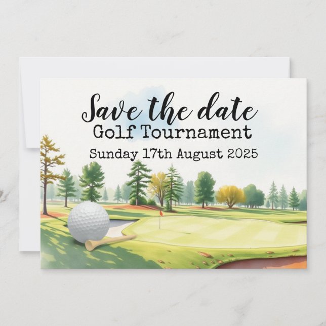 Golf Save the date Golf Tournament  Invitation (Front)